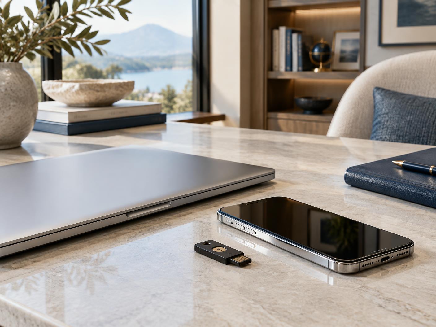 Secure personal devices in a private home office